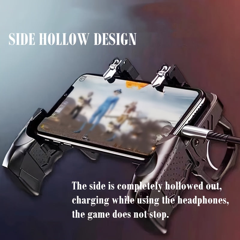 Controle de jogo para celular Gamepad para PUBG Gatilho de tiro com quatro dedos para iPhone Botão de tiro para jogos Fortnite