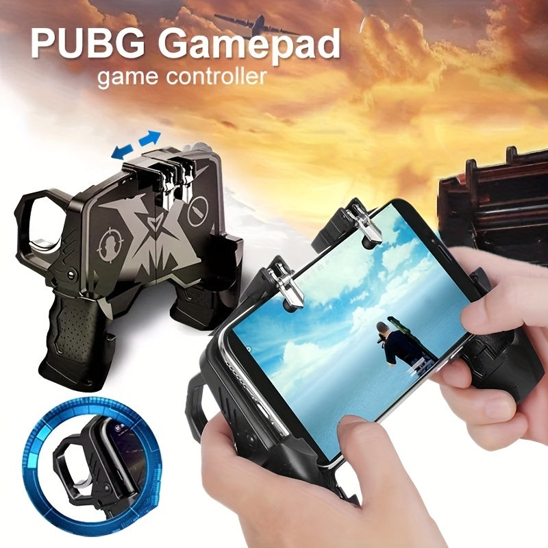 Controle de jogo para celular Gamepad para PUBG Gatilho de tiro com quatro dedos para iPhone Botão de tiro para jogos Fortnite