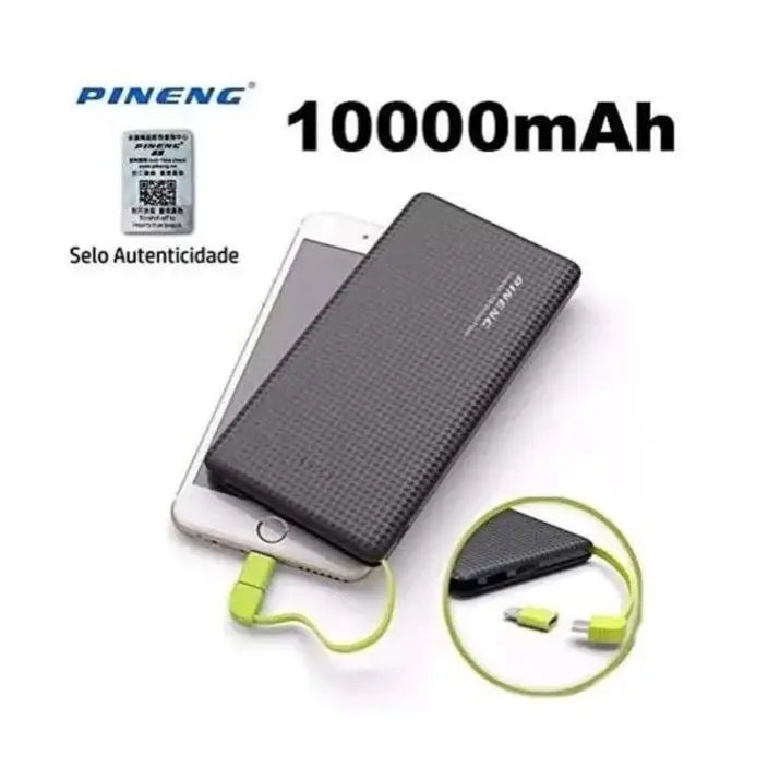 Pineng Power Bank 10.000mAh Carregador portátil para seu celular