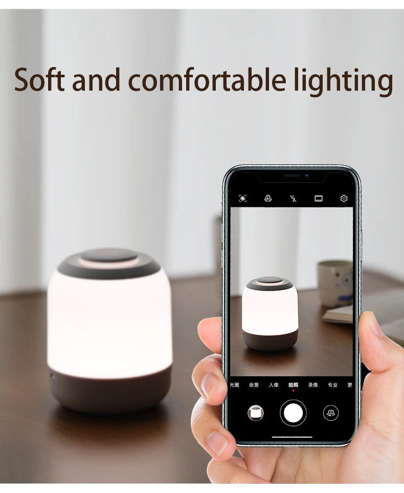 Lâmpada noturna LED Touch  com sensor de toque Lâmpada de mesa portátil Luz para crianças Presentes led