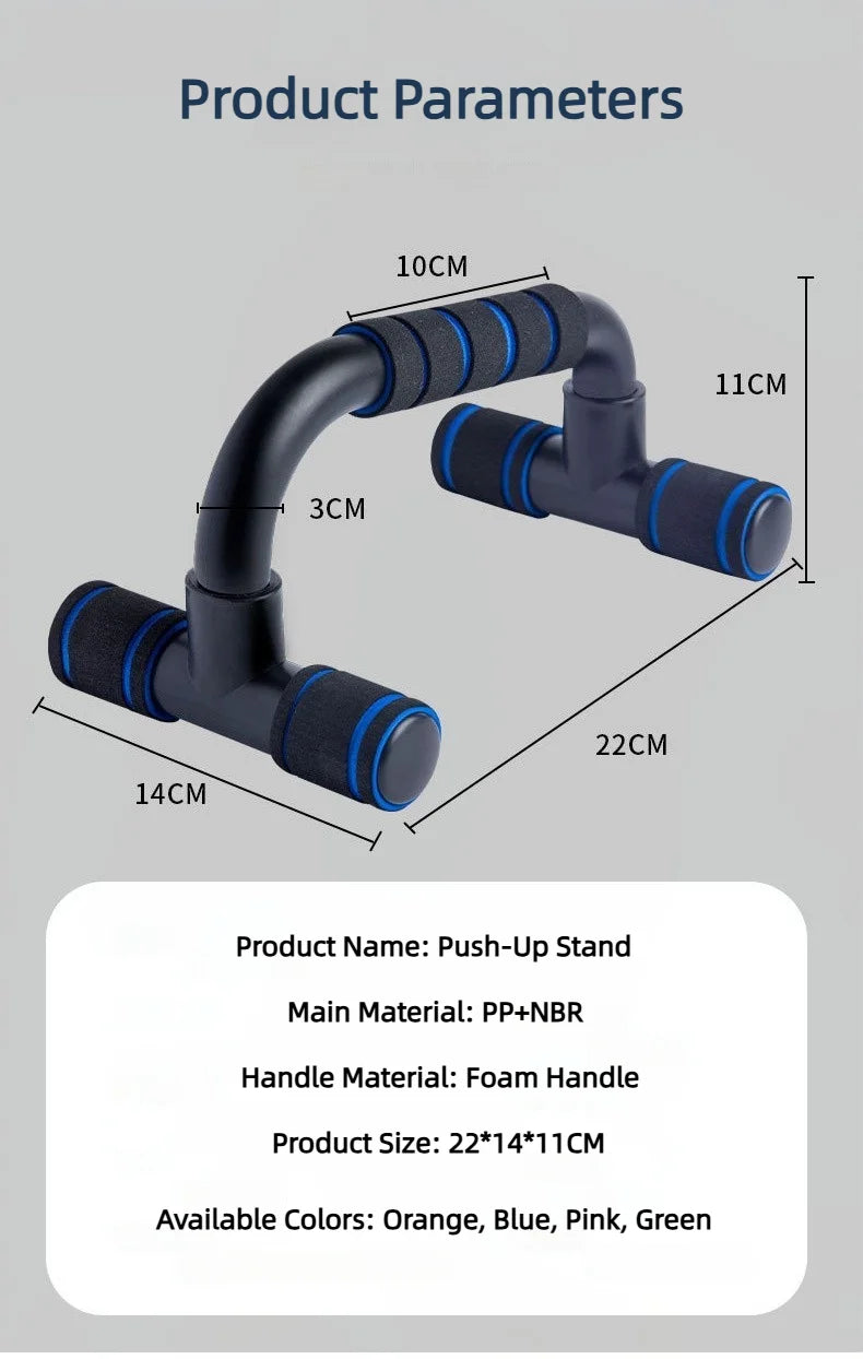 Barra de suporte antiderrapante em forma de H para exercícios em casa, suporte de força para academia, barras de flexão, exercícios para braços e peito, treinamento muscular