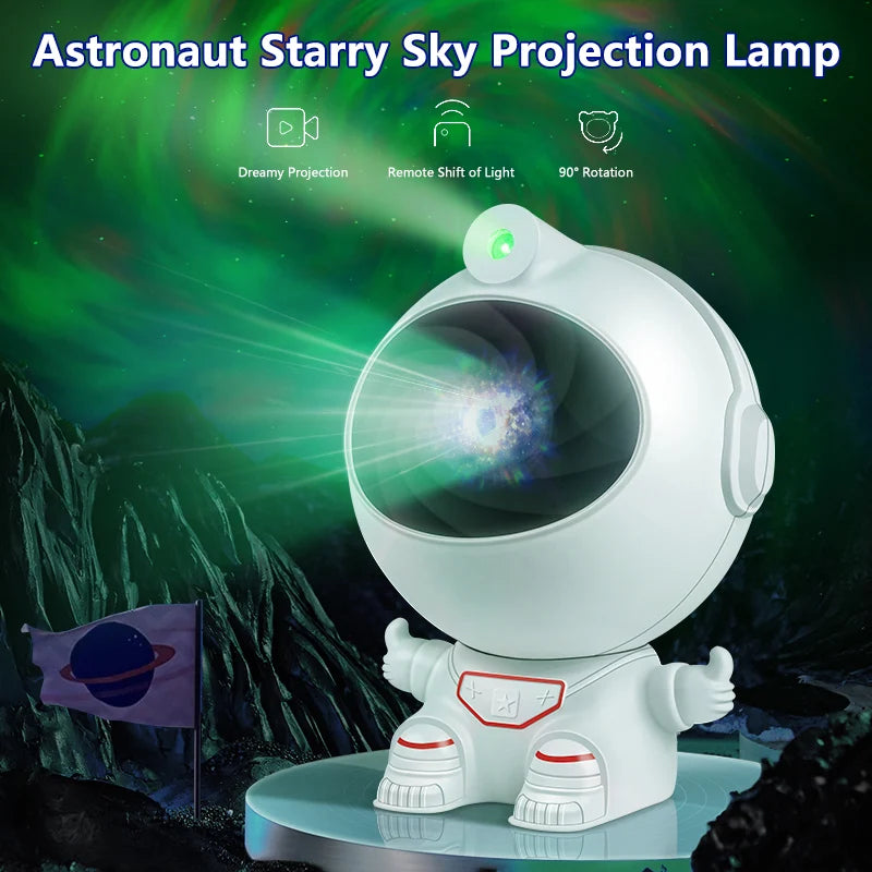 Projetor de astronauta galaxy, luz noturna, céu estrelado, estrela, usb, led, decoração de quarto