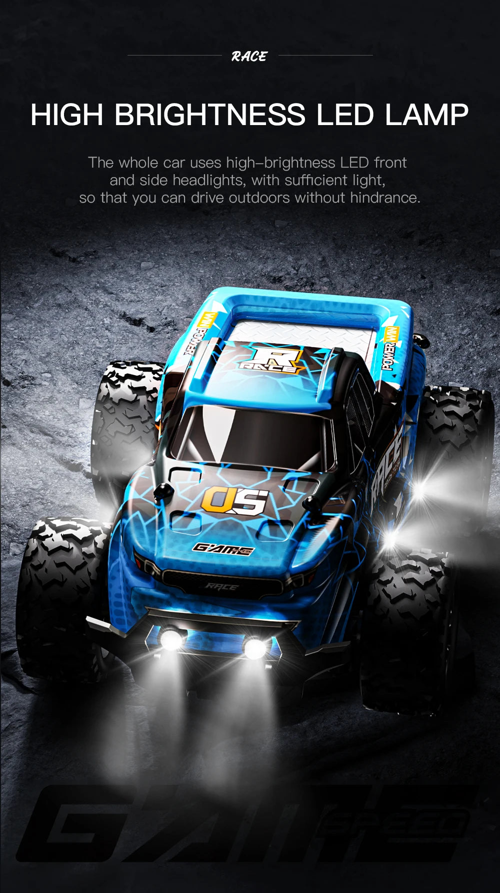 Novo 2024 KF11 1:16 Escala completa Tração nas quatro rodas Alta velocidade off-road RC Carro Luzes LED Drift Racing Truck Drift Vehicle Meninos Brinquedos