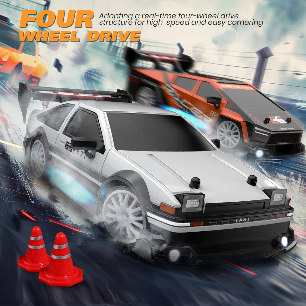 Drift RC Car 4WD 1:24 2.4G Alta Velocidade com Luz Controle Remoto Carro Brinquedo GTR Modelo AE86 Veículo RC Carro de Corrida Brinquedo para Crianças Presente