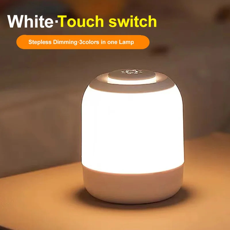 Lâmpada noturna LED Touch  com sensor de toque Lâmpada de mesa portátil Luz para crianças Presentes led