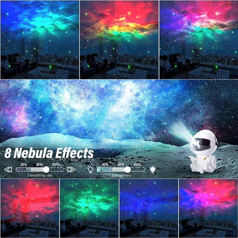 Projetor de astronauta galaxy, luz noturna, céu estrelado, estrela, usb, led, decoração de quarto