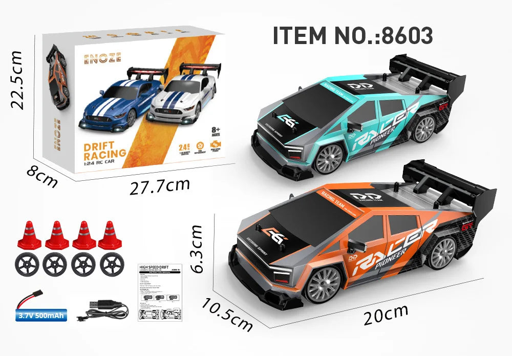 Drift RC Car 4WD 1:24 2.4G Alta Velocidade com Luz Controle Remoto Carro Brinquedo GTR Modelo AE86 Veículo RC Carro de Corrida Brinquedo para Crianças Presente