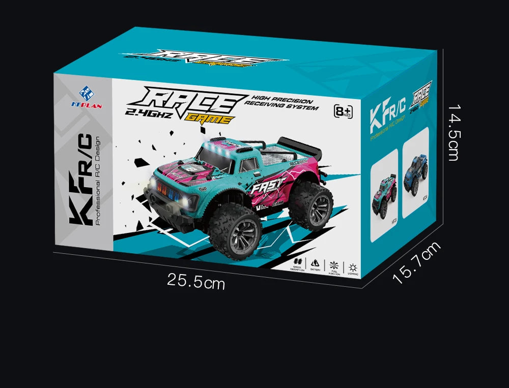 Novo 2024 KF11 1:16 Escala completa Tração nas quatro rodas Alta velocidade off-road RC Carro Luzes LED Drift Racing Truck Drift Vehicle Meninos Brinquedos