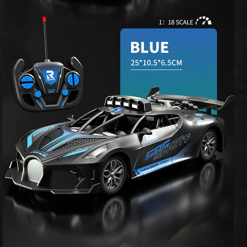 1/18 Rc Carro de Alta Velocidade Drift Carros Esportivos Veículo de Controle Remoto Carro de Corrida Esportiva Modelo de Brinquedo Brinquedos Infantis para Meninos Presentes de Aniversário