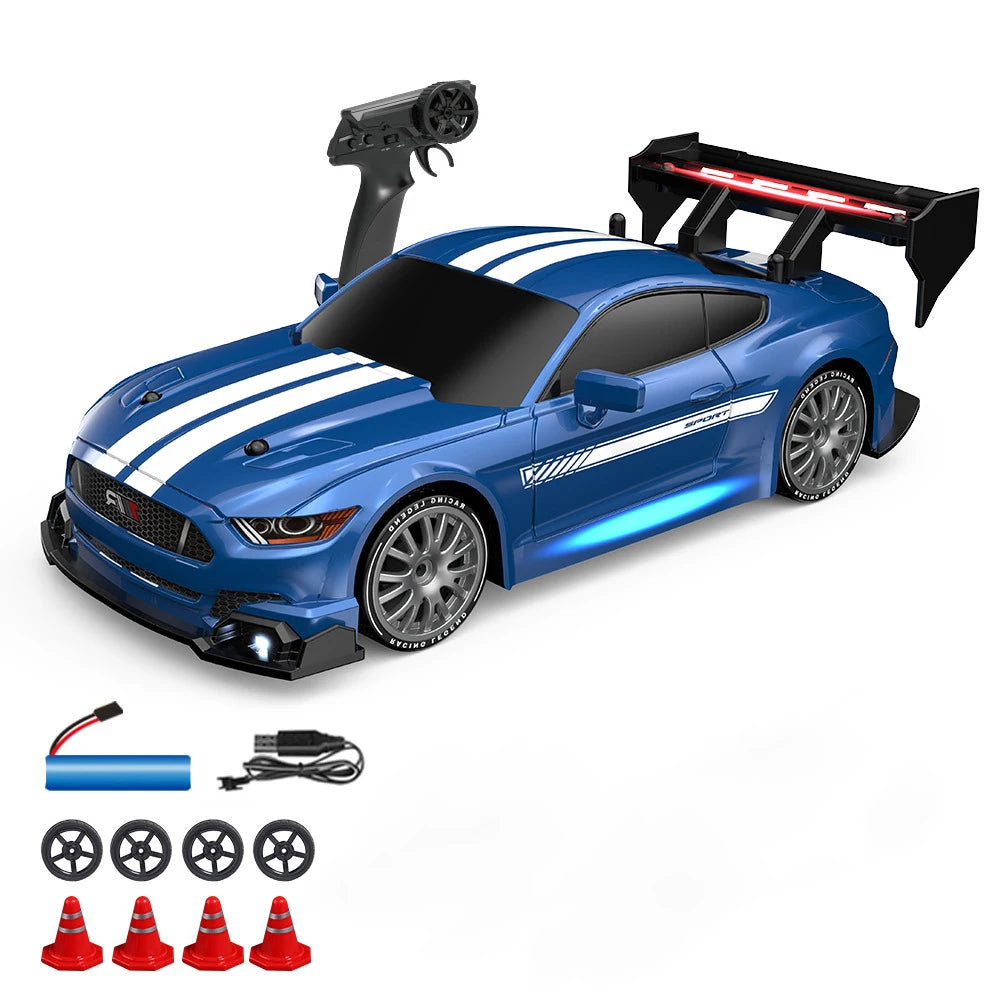 Drift RC Car 4WD 1:24 2.4G Alta Velocidade com Luz Controle Remoto Carro Brinquedo GTR Modelo AE86 Veículo RC Carro de Corrida Brinquedo para Crianças Presente