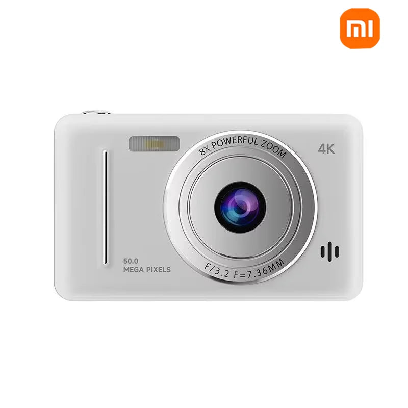 Câmera digital XIAOMI 4K  lash 50 milhões de pixels Retro CCD, com  cartão portátil, Câmera de nível básico com duplo Foco automático