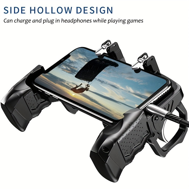 Controle de jogo para celular Gamepad para PUBG Gatilho de tiro com quatro dedos para iPhone Botão de tiro para jogos Fortnite