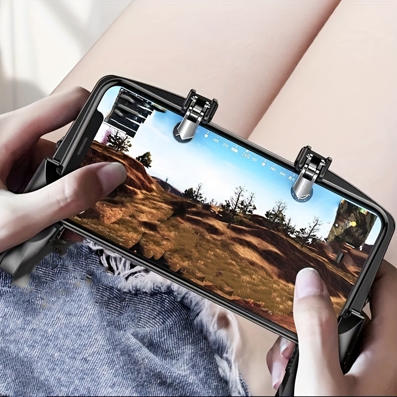 Controle de jogo para celular Gamepad para PUBG Gatilho de tiro com quatro dedos para iPhone Botão de tiro para jogos Fortnite