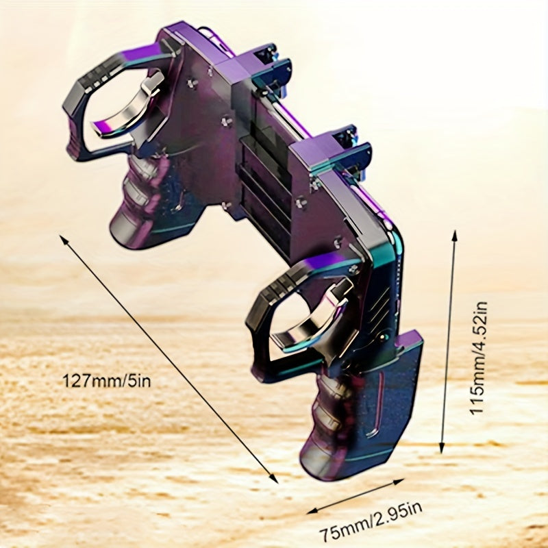 Controle de jogo para celular Gamepad para PUBG Gatilho de tiro com quatro dedos para iPhone Botão de tiro para jogos Fortnite